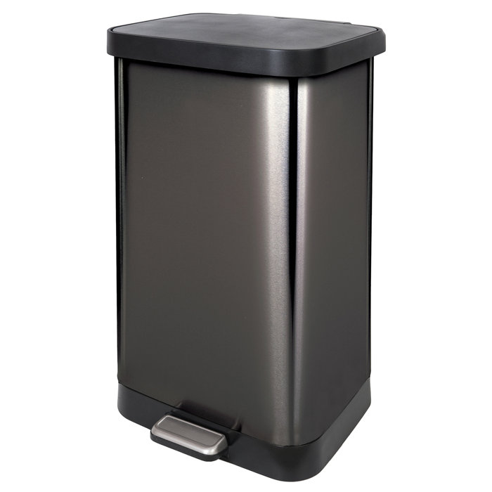 Glad 20 Gallon Pewter Stainless Steel Step Trash Can Wayfair